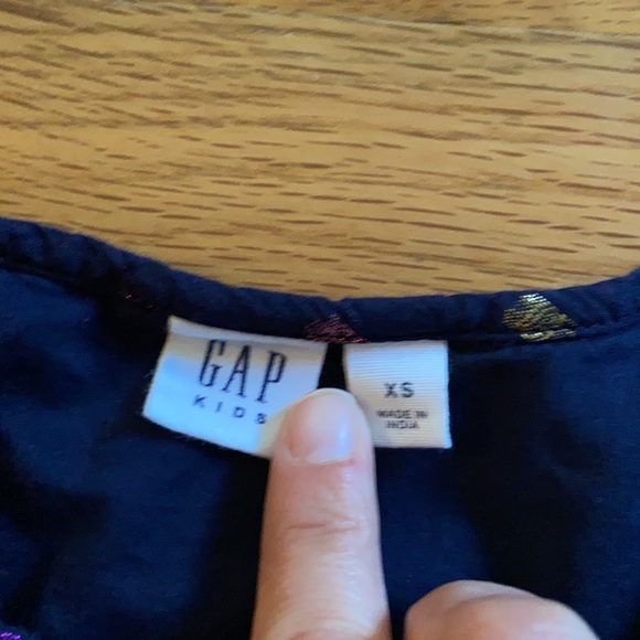 Navy Sparkle Dot Shirt Dress - Picture 7 of 8